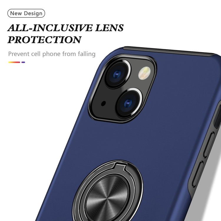 For iPhone 13 Magnetic Ring Kickstand Shockproof Phone Case
