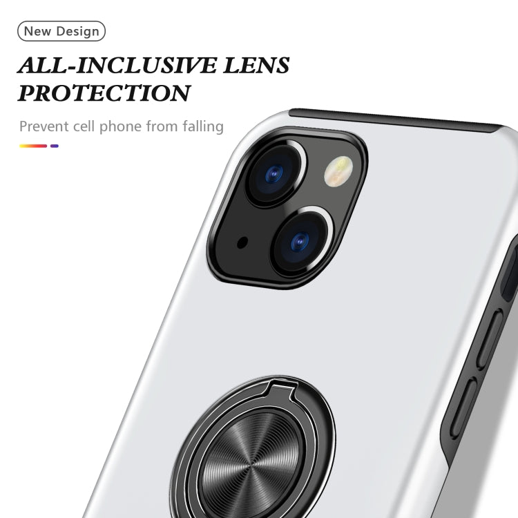 For iPhone 13 Magnetic Ring Kickstand Shockproof Phone Case
