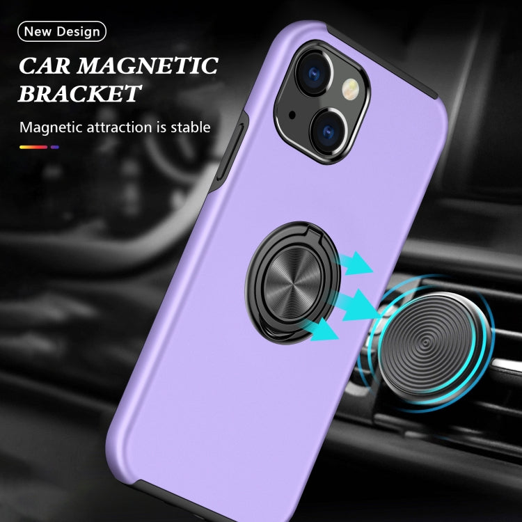 For iPhone 13 Magnetic Ring Kickstand Shockproof Phone Case