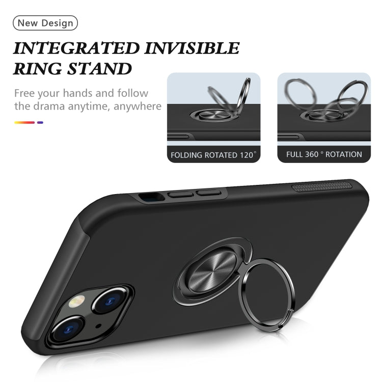 For iPhone 13 Pro Magnetic Ring Kickstand Shockproof Phone Case