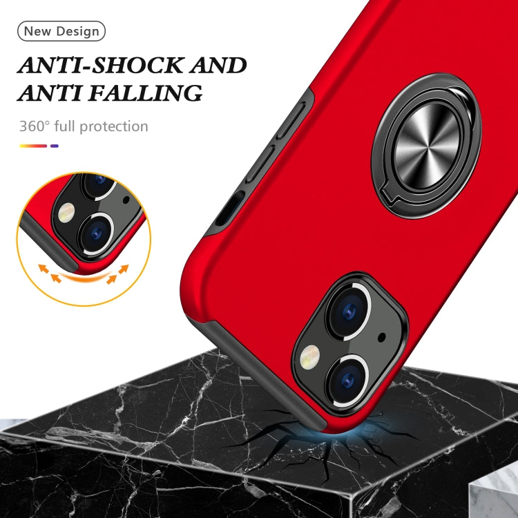 For iPhone 13 Pro Magnetic Ring Kickstand Shockproof Phone Case