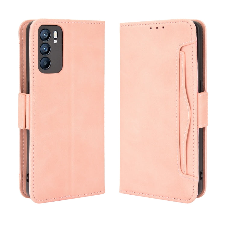 For OPPO Reno6 5G Skin Feel Calf Pattern Horizontal Flip Leather Case with Holder & Card Slots & Photo Frame