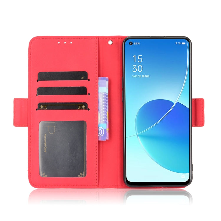 For OPPO Reno6 5G Skin Feel Calf Pattern Horizontal Flip Leather Case with Holder & Card Slots & Photo Frame