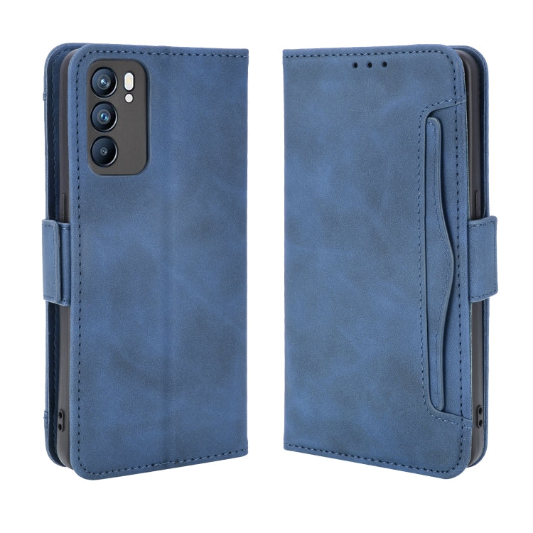 For OPPO Reno6 5G Skin Feel Calf Pattern Horizontal Flip Leather Case with Holder & Card Slots & Photo Frame