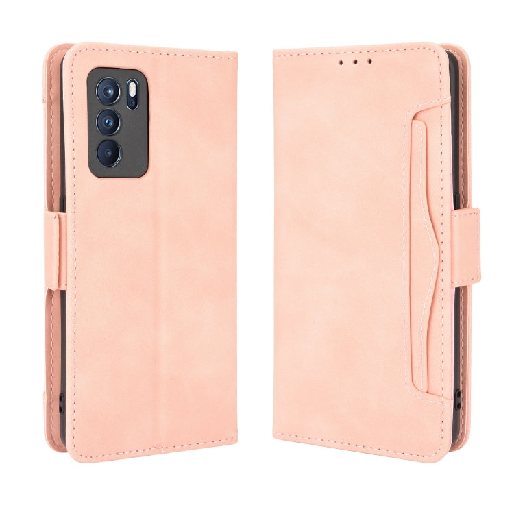 For OPPO Reno6 Pro 5G Skin Feel Calf Pattern Horizontal Flip Leather Case with Holder & Card Slots & Photo Frame