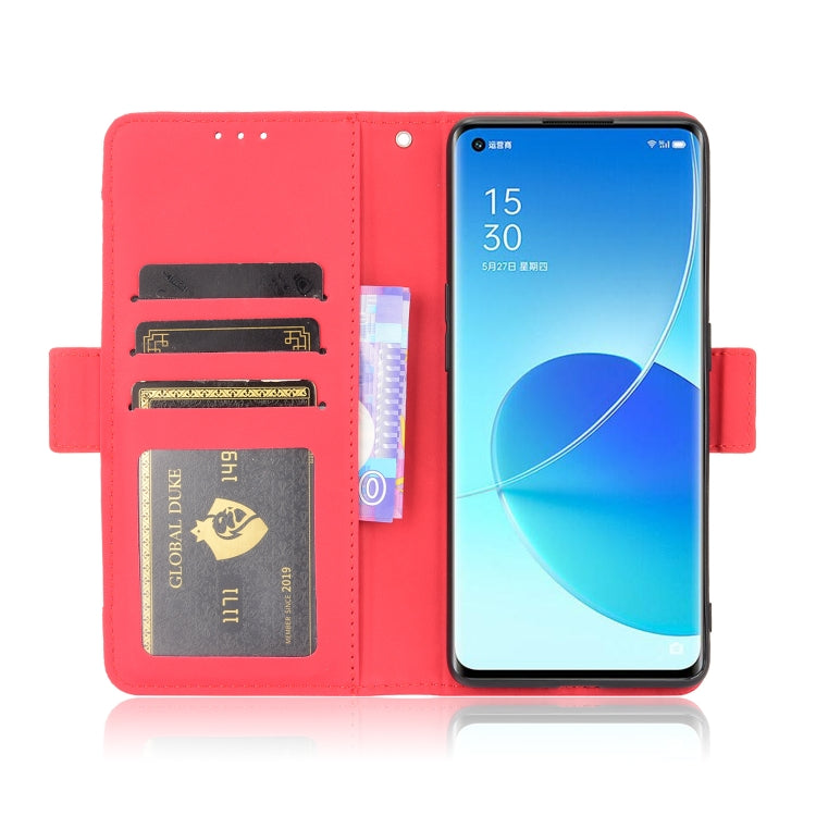 For OPPO Reno6 Pro 5G Skin Feel Calf Pattern Horizontal Flip Leather Case with Holder & Card Slots & Photo Frame