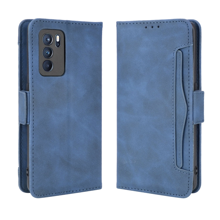 For OPPO Reno6 Pro 5G Skin Feel Calf Pattern Horizontal Flip Leather Case with Holder & Card Slots & Photo Frame