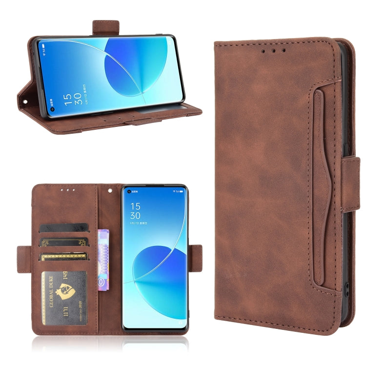 For OPPO Reno6 Pro 5G Skin Feel Calf Pattern Horizontal Flip Leather Case with Holder & Card Slots & Photo Frame