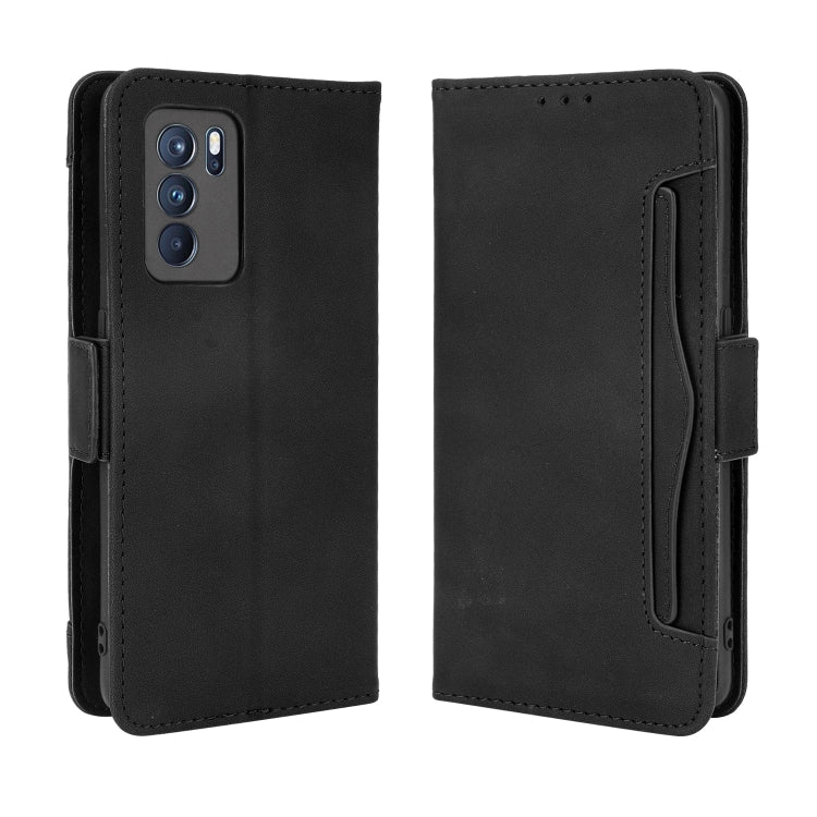 For OPPO Reno6 Pro 5G Skin Feel Calf Pattern Horizontal Flip Leather Case with Holder & Card Slots & Photo Frame