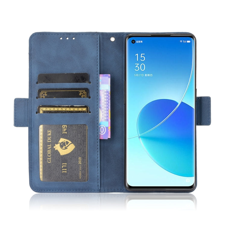For OPPO Reno6 Pro+ 5G Skin Feel Calf Pattern Horizontal Flip Leather Case with Holder & Card Slots & Photo Frame