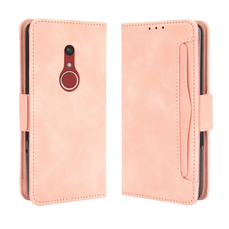 For Fujitsu Arrows Be4 Plus / F-41B Skin Feel Calf Pattern Horizontal Flip Leather Case with Holder & Card Slots & Photo Frame