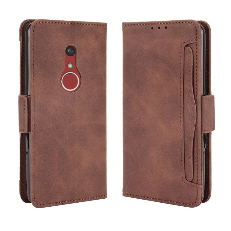 For Fujitsu Arrows Be4 Plus / F-41B Skin Feel Calf Pattern Horizontal Flip Leather Case with Holder & Card Slots & Photo Frame