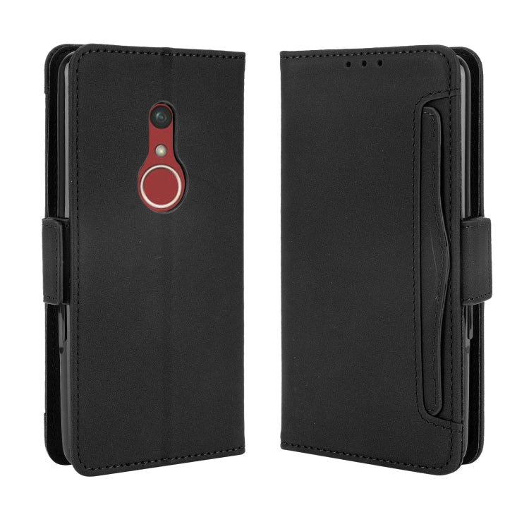 For Fujitsu Arrows Be4 Plus / F-41B Skin Feel Calf Pattern Horizontal Flip Leather Case with Holder & Card Slots & Photo Frame