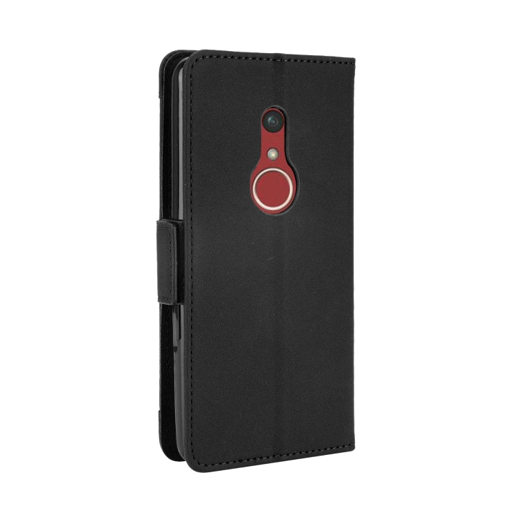 For Fujitsu Arrows Be4 Plus / F-41B Skin Feel Calf Pattern Horizontal Flip Leather Case with Holder & Card Slots & Photo Frame