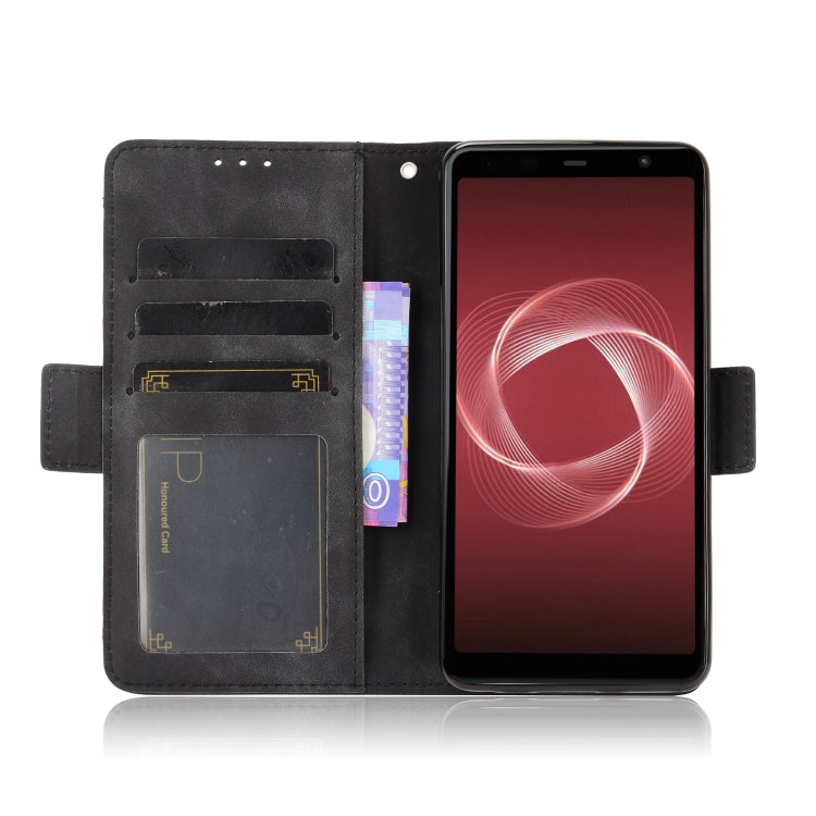 For Fujitsu Arrows Be4 Plus / F-41B Skin Feel Calf Pattern Horizontal Flip Leather Case with Holder & Card Slots & Photo Frame