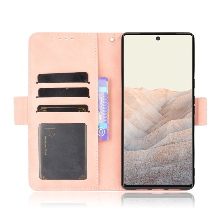 For Google Pixel 6 Pro Skin Feel Calf Pattern Horizontal Flip Leather Case with Holder & Card Slots & Photo Frame