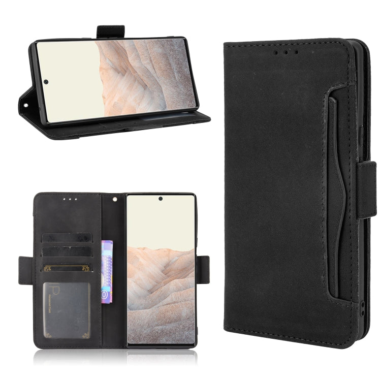 For Google Pixel 6 Pro Skin Feel Calf Pattern Horizontal Flip Leather Case with Holder & Card Slots & Photo Frame