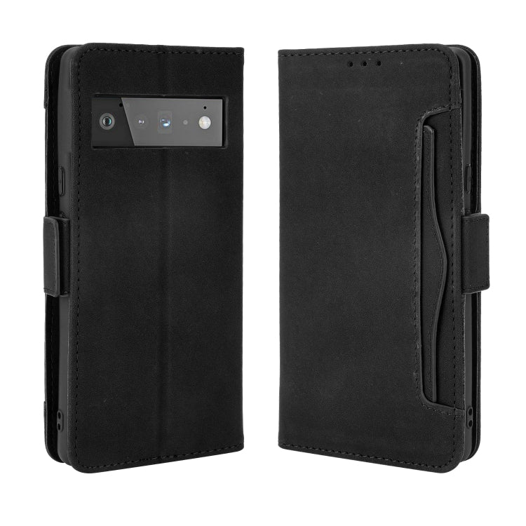 For Google Pixel 6 Pro Skin Feel Calf Pattern Horizontal Flip Leather Case with Holder & Card Slots & Photo Frame