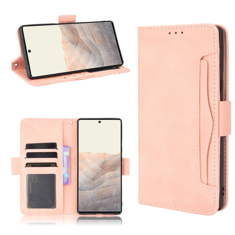 For Google Pixel 6 Skin Feel Calf Pattern Horizontal Flip Leather Case with Holder & Card Slots & Photo Frame