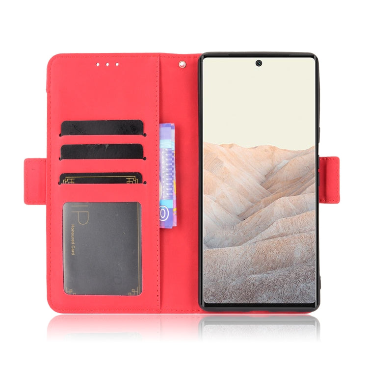 For Google Pixel 6 Skin Feel Calf Pattern Horizontal Flip Leather Case with Holder & Card Slots & Photo Frame