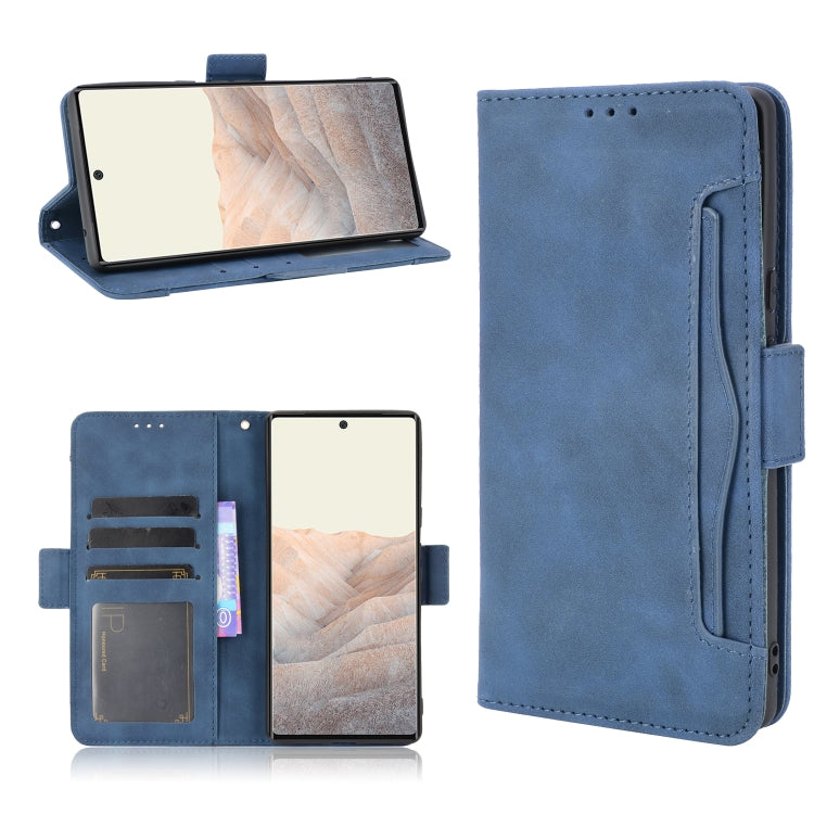 For Google Pixel 6 Skin Feel Calf Pattern Horizontal Flip Leather Case with Holder & Card Slots & Photo Frame
