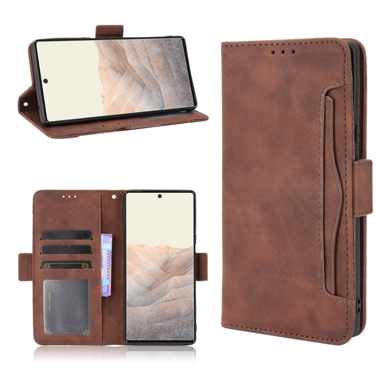 For Google Pixel 6 Skin Feel Calf Pattern Horizontal Flip Leather Case with Holder & Card Slots & Photo Frame