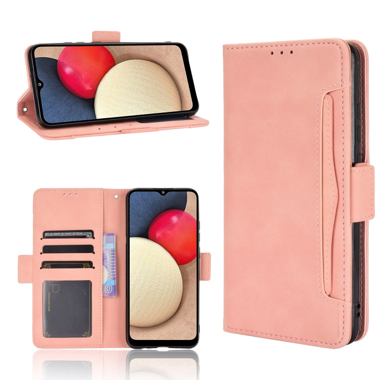For Samsung Galaxy A03s 166mm Version Skin Feel Calf Pattern Horizontal Flip Leather Case with Holder & Card Slots & Photo Frame