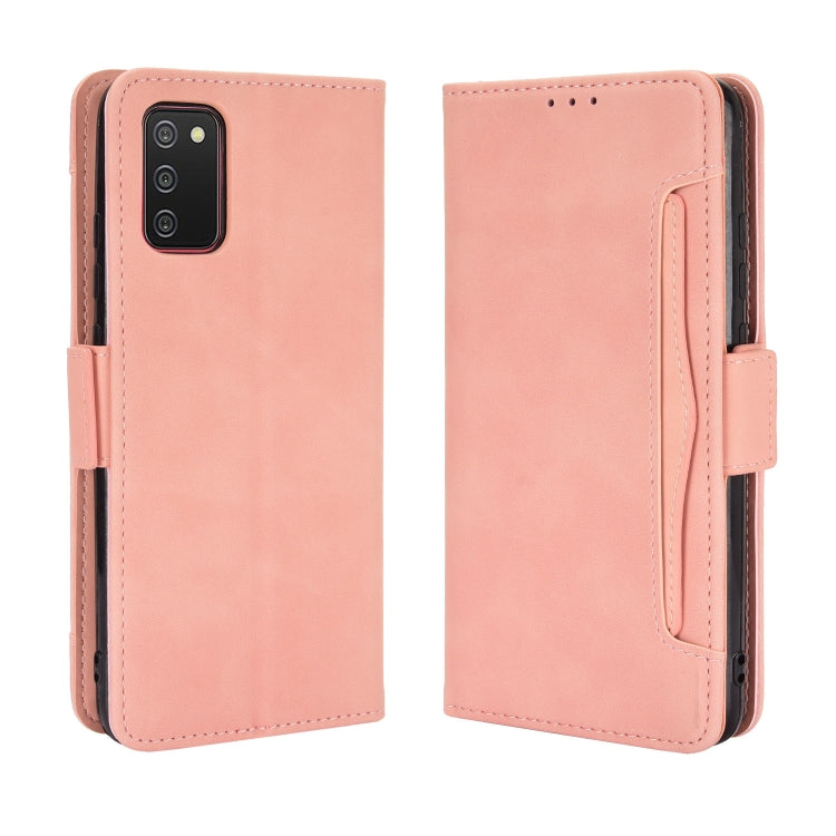 For Samsung Galaxy A03s 166mm Version Skin Feel Calf Pattern Horizontal Flip Leather Case with Holder & Card Slots & Photo Frame
