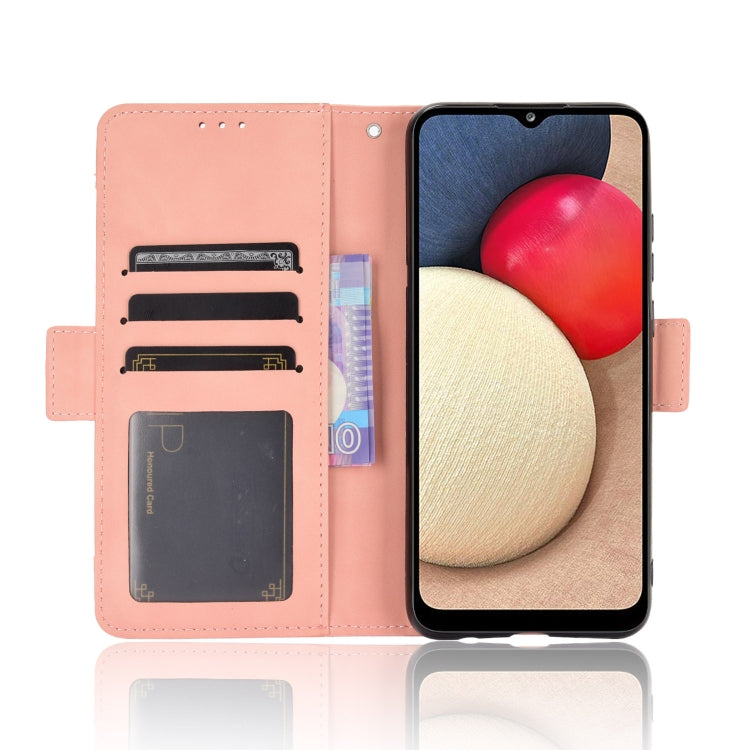 For Samsung Galaxy A03s 166mm Version Skin Feel Calf Pattern Horizontal Flip Leather Case with Holder & Card Slots & Photo Frame