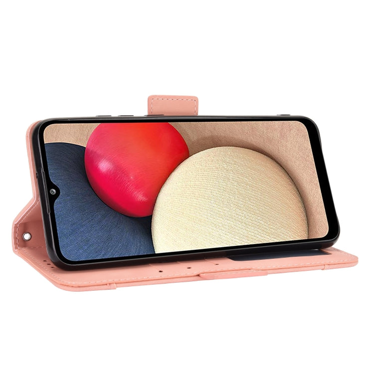 For Samsung Galaxy A03s 166mm Version Skin Feel Calf Pattern Horizontal Flip Leather Case with Holder & Card Slots & Photo Frame