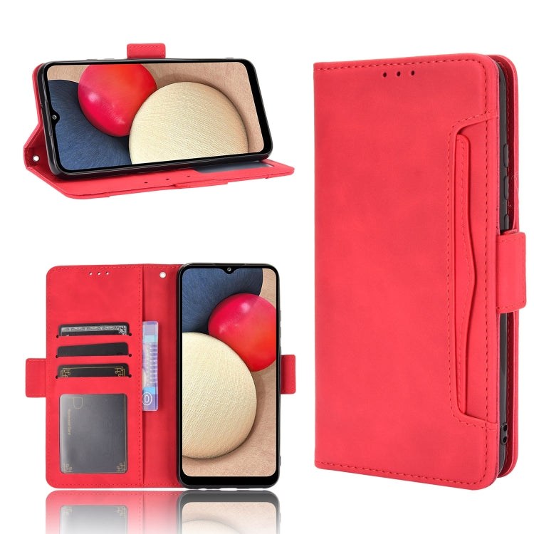 For Samsung Galaxy A03s 166mm Version Skin Feel Calf Pattern Horizontal Flip Leather Case with Holder & Card Slots & Photo Frame