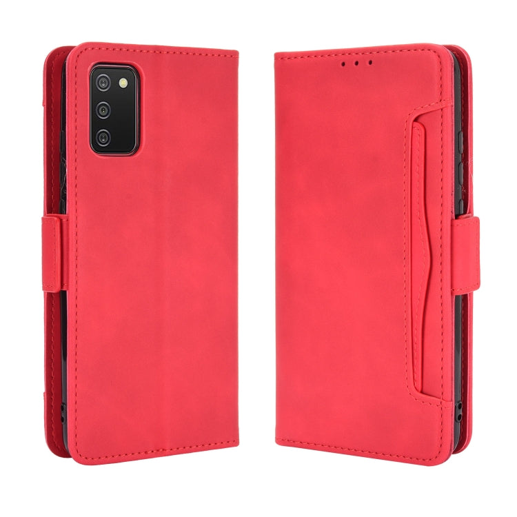 For Samsung Galaxy A03s 166mm Version Skin Feel Calf Pattern Horizontal Flip Leather Case with Holder & Card Slots & Photo Frame