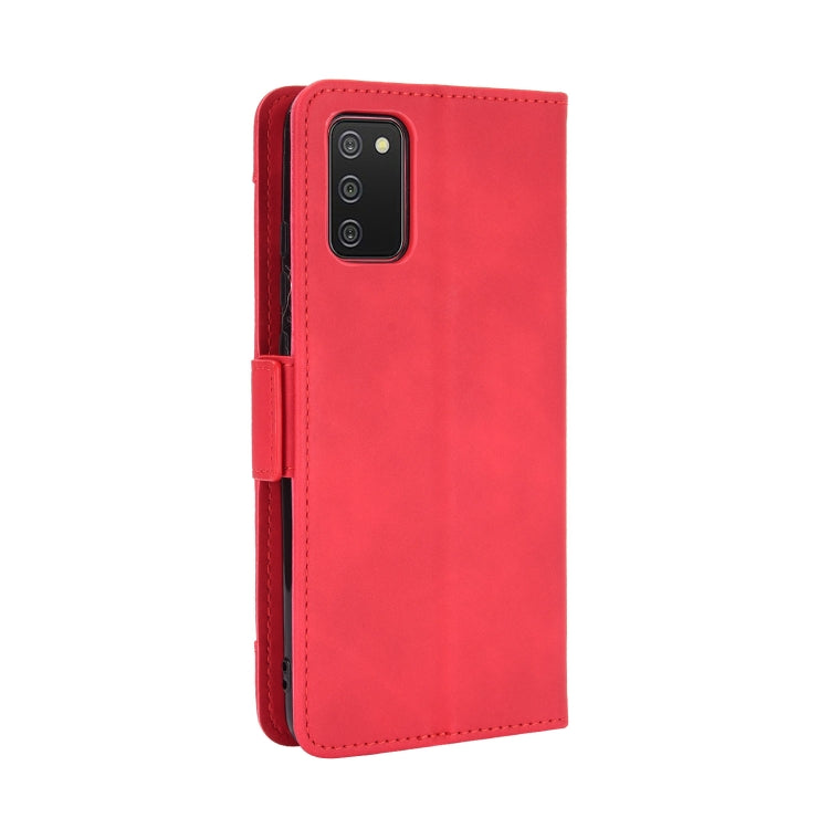 For Samsung Galaxy A03s 166mm Version Skin Feel Calf Pattern Horizontal Flip Leather Case with Holder & Card Slots & Photo Frame