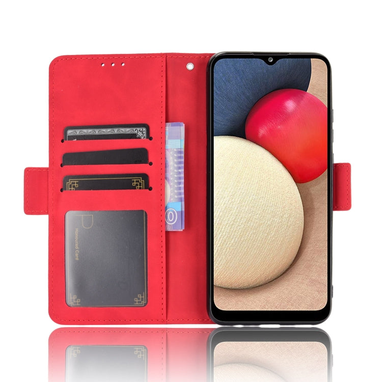 For Samsung Galaxy A03s 166mm Version Skin Feel Calf Pattern Horizontal Flip Leather Case with Holder & Card Slots & Photo Frame