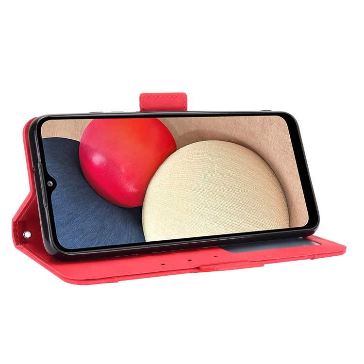 For Samsung Galaxy A03s 166mm Version Skin Feel Calf Pattern Horizontal Flip Leather Case with Holder & Card Slots & Photo Frame