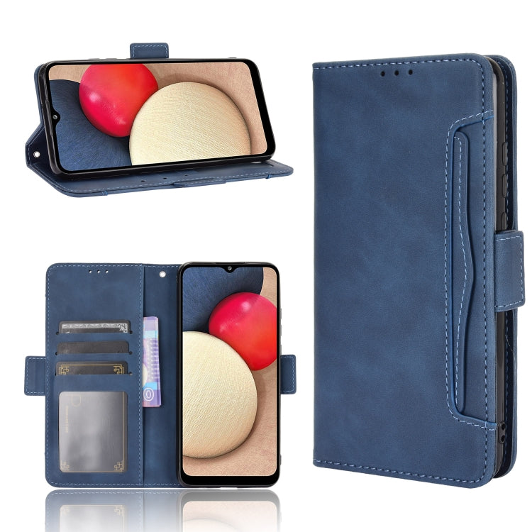 For Samsung Galaxy A03s 166mm Version Skin Feel Calf Pattern Horizontal Flip Leather Case with Holder & Card Slots & Photo Frame