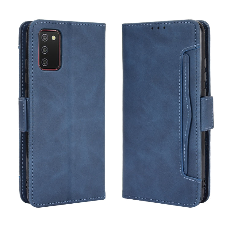 For Samsung Galaxy A03s 166mm Version Skin Feel Calf Pattern Horizontal Flip Leather Case with Holder & Card Slots & Photo Frame