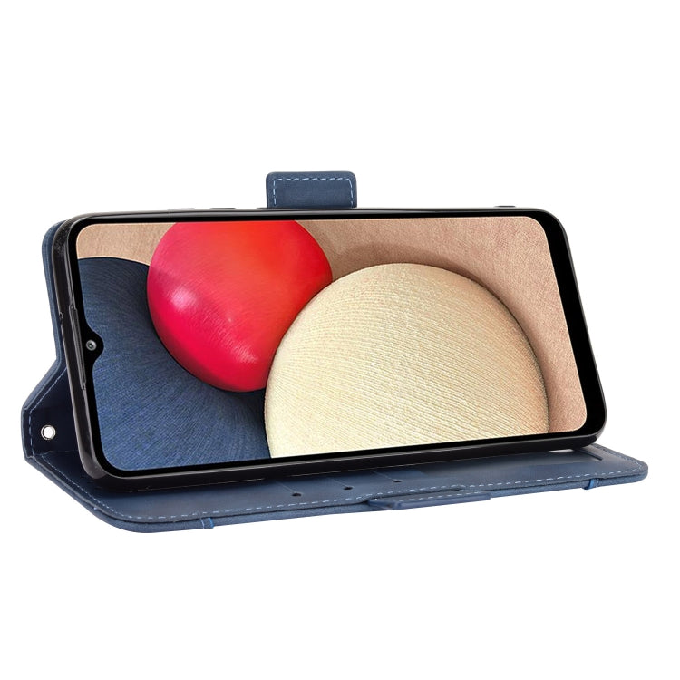 For Samsung Galaxy A03s 166mm Version Skin Feel Calf Pattern Horizontal Flip Leather Case with Holder & Card Slots & Photo Frame