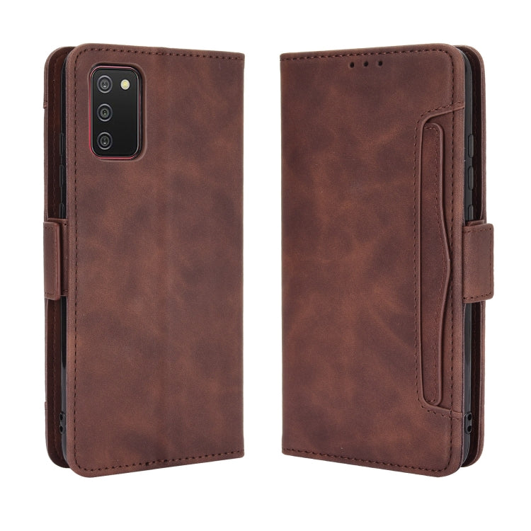 For Samsung Galaxy A03s 166mm Version Skin Feel Calf Pattern Horizontal Flip Leather Case with Holder & Card Slots & Photo Frame