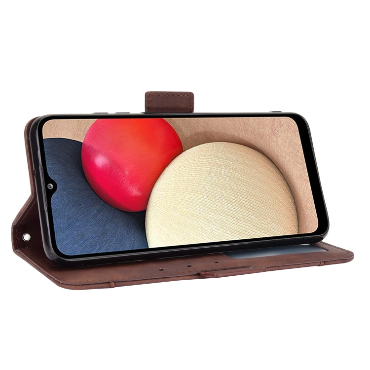 For Samsung Galaxy A03s 166mm Version Skin Feel Calf Pattern Horizontal Flip Leather Case with Holder & Card Slots & Photo Frame