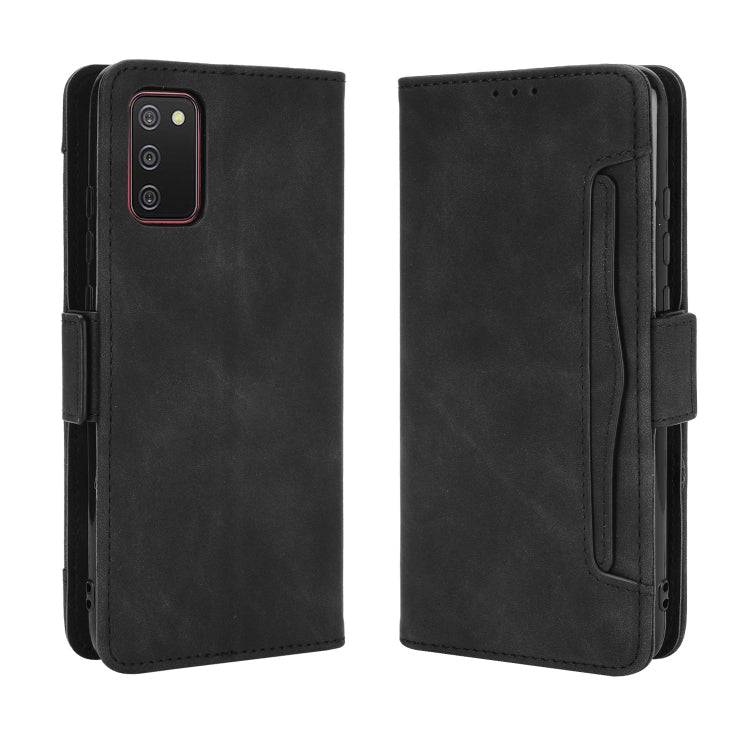 For Samsung Galaxy A03s 166mm Version Skin Feel Calf Pattern Horizontal Flip Leather Case with Holder & Card Slots & Photo Frame