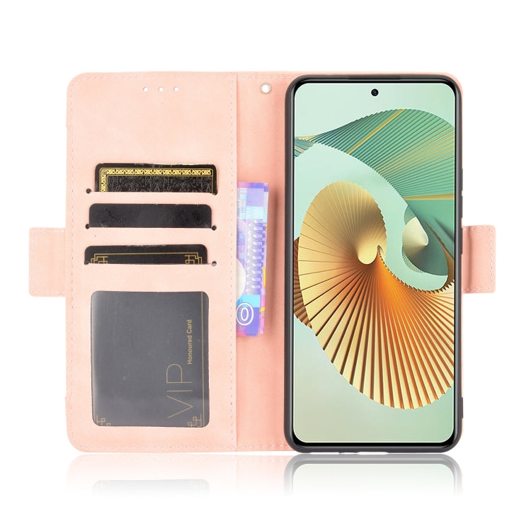 For ZTE Axon 30 Pro 5G Skin Feel Calf Pattern Horizontal Flip Leather Case with Holder & Card Slots & Photo Frame