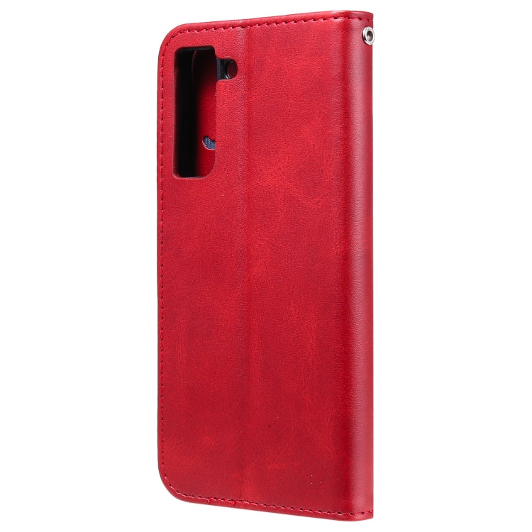 For Samsung Galaxy S21 FE Fashion Calf Texture Zipper Horizontal Flip Leather Case with Holder & Card Slots & Wallet