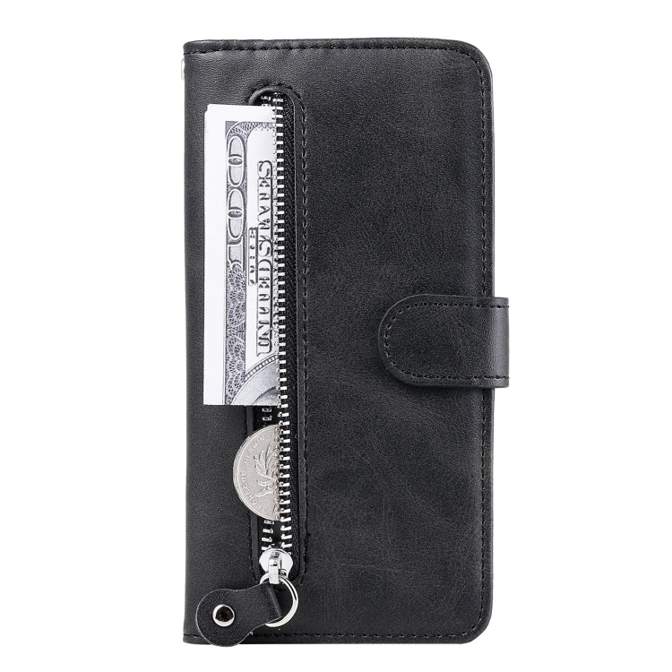 For Samsung Galaxy S21 FE Fashion Calf Texture Zipper Horizontal Flip Leather Case with Holder & Card Slots & Wallet