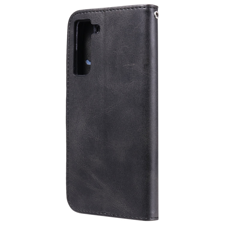 For Samsung Galaxy S21 FE Fashion Calf Texture Zipper Horizontal Flip Leather Case with Holder & Card Slots & Wallet