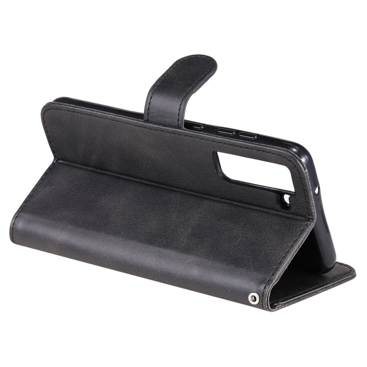 For Samsung Galaxy S21 FE Fashion Calf Texture Zipper Horizontal Flip Leather Case with Holder & Card Slots & Wallet