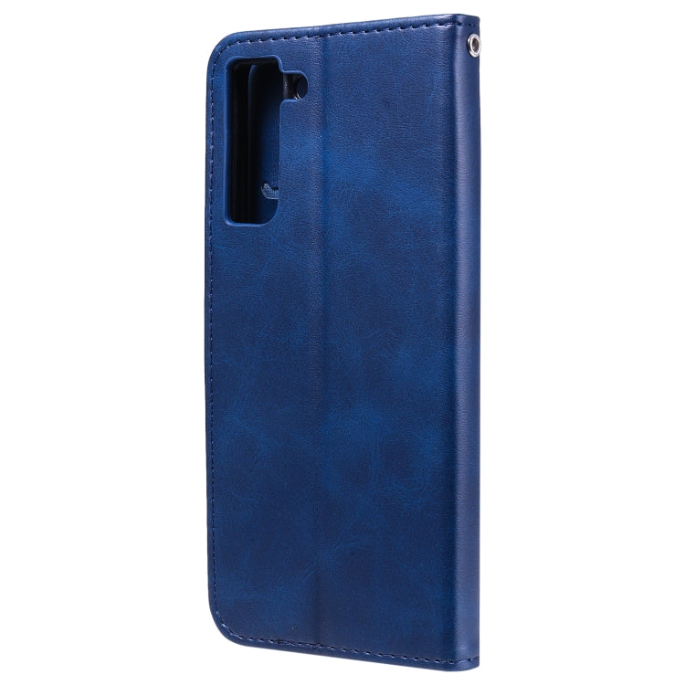 For Samsung Galaxy S21 FE Fashion Calf Texture Zipper Horizontal Flip Leather Case with Holder & Card Slots & Wallet