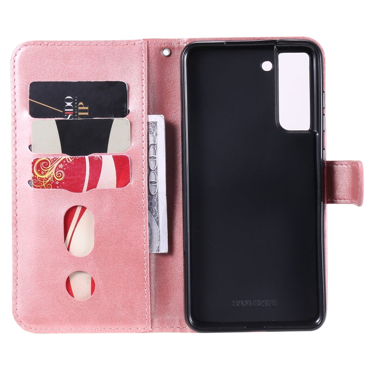 For Samsung Galaxy S21 FE Fashion Calf Texture Zipper Horizontal Flip Leather Case with Holder & Card Slots & Wallet