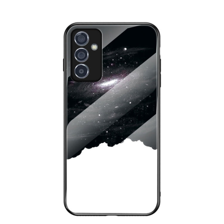 For Samsung Galaxy A82 Starry Sky Painted Tempered Glass TPU Shockproof Protective Case