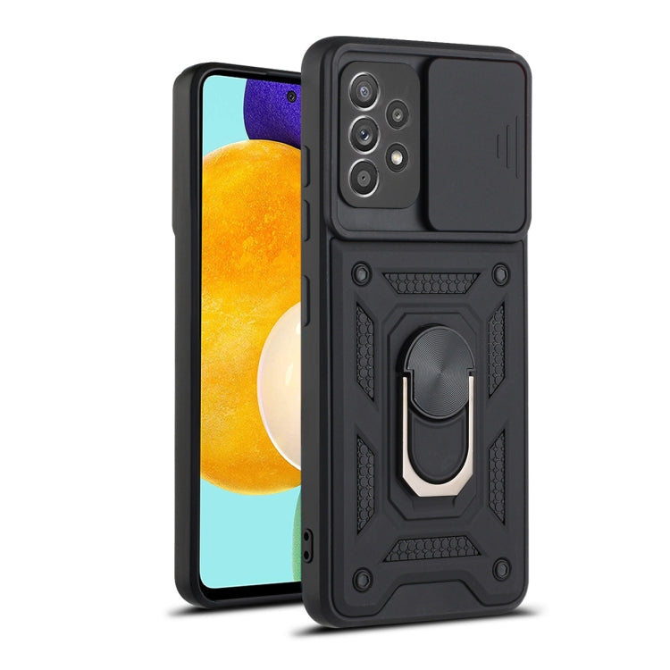 For Samsung Galaxy A52 Sliding Camera Cover Design TPU+PC Protective Case